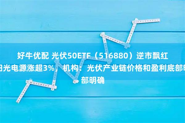好牛优配 光伏50ETF（516880）逆市飘红，阳光电源涨超3%，机构：光伏产业链价格和盈利底部明确